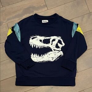 Hatley Navy Sweatshirt with Dinosaur Graphic